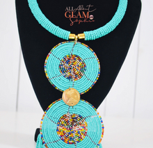 Cargar imagen en el visor de la galería, AFRICAN INSPIRED STATEMENT NECKLACE