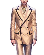 Charger l&#39;image dans la galerie, Gold Satin Men Suit