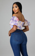 Charger l&#39;image dans la galerie, FLORAL CORSET CROP TOP