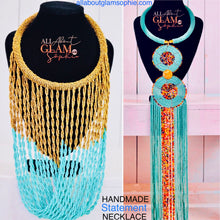 Cargar imagen en el visor de la galería, AFRICAN INSPIRED STATEMENT NECKLACE