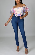 Charger l&#39;image dans la galerie, FLORAL CORSET CROP TOP