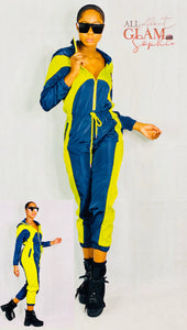 Colorblock Sporty Jumpsuit