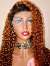 Cargar imagen en el visor de la galería, #FRECKLES 22in OMBRE CURLY 13*4 LACE FRONT WIG