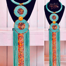 Cargar imagen en el visor de la galería, AFRICAN INSPIRED STATEMENT NECKLACE