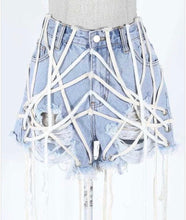 Cargar imagen en el visor de la galería, TRENDING ROPE JEANS SHORTS